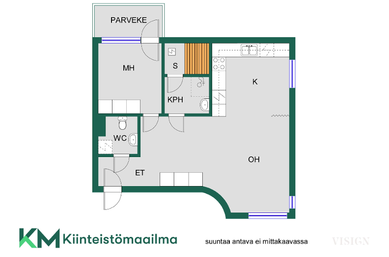 Asunnon pohjakuva