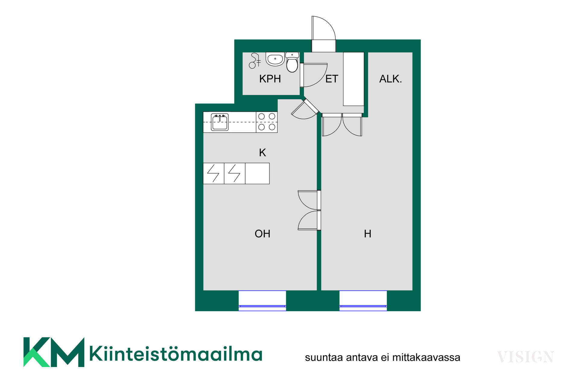 Asunnon pohjakuva