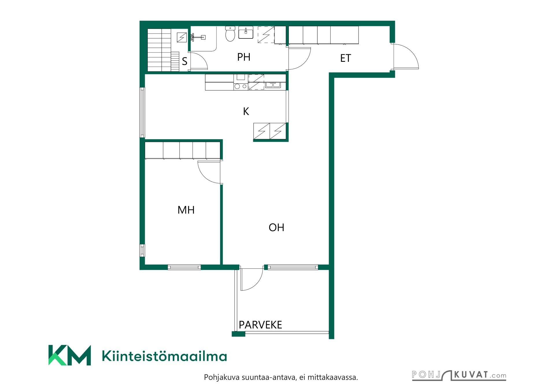 Asunnon pohjakuva