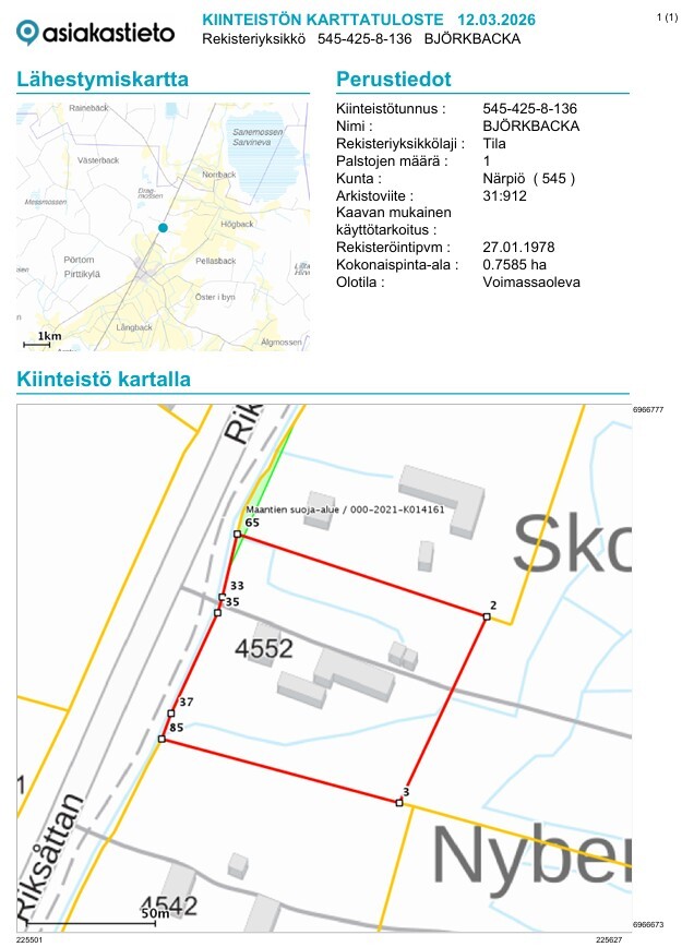 Riksåttan 4552, Pörtom, Närpiö