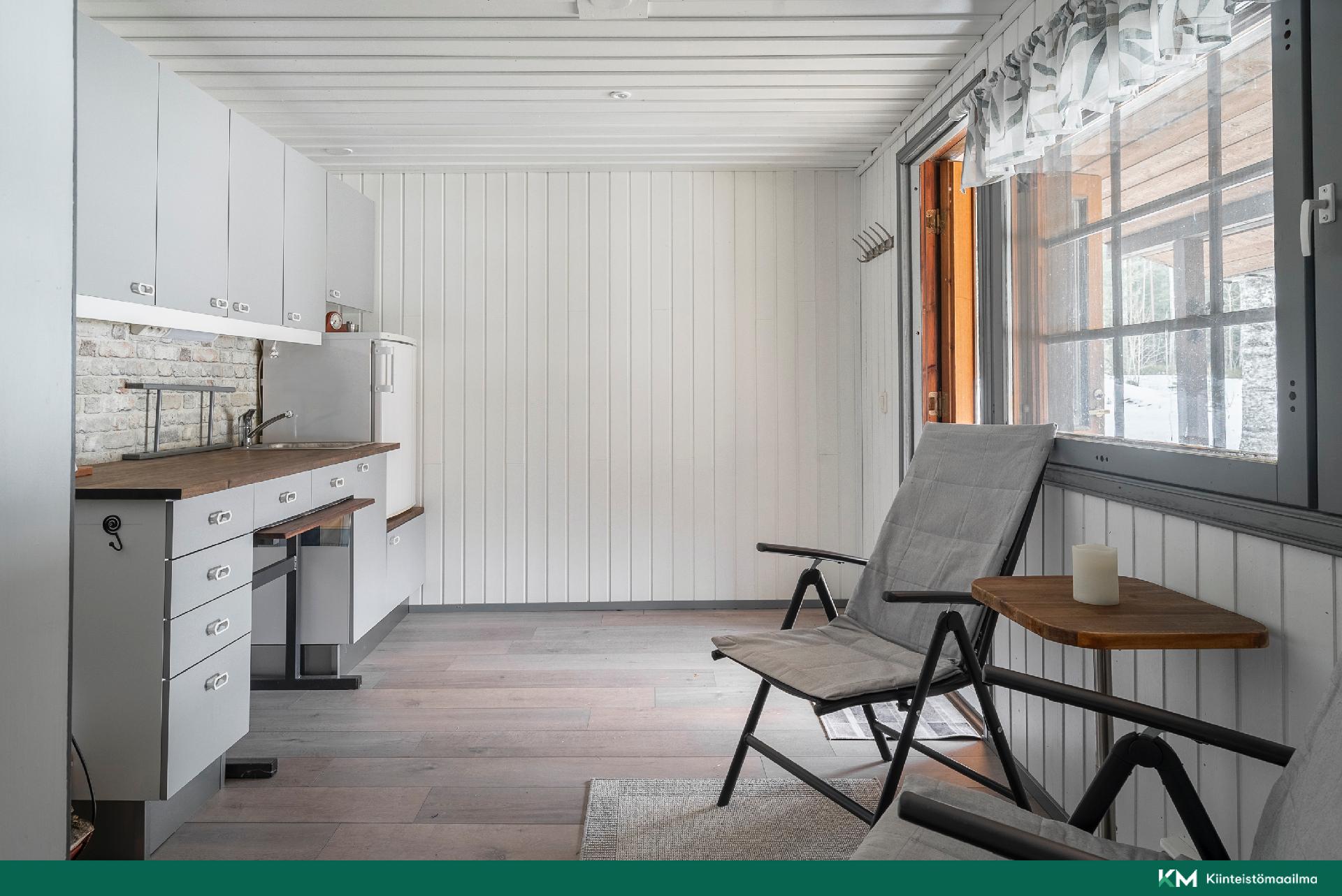 Keittiötila saunarakennuksessa