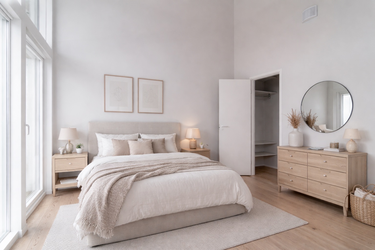 Makuuhuone virtuaalikalustettuna