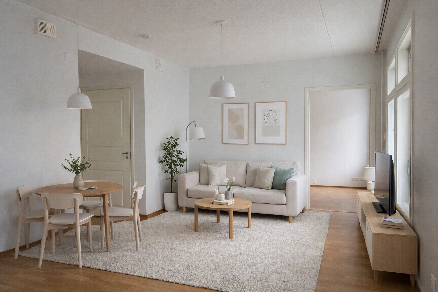 Digistailattu olohuone