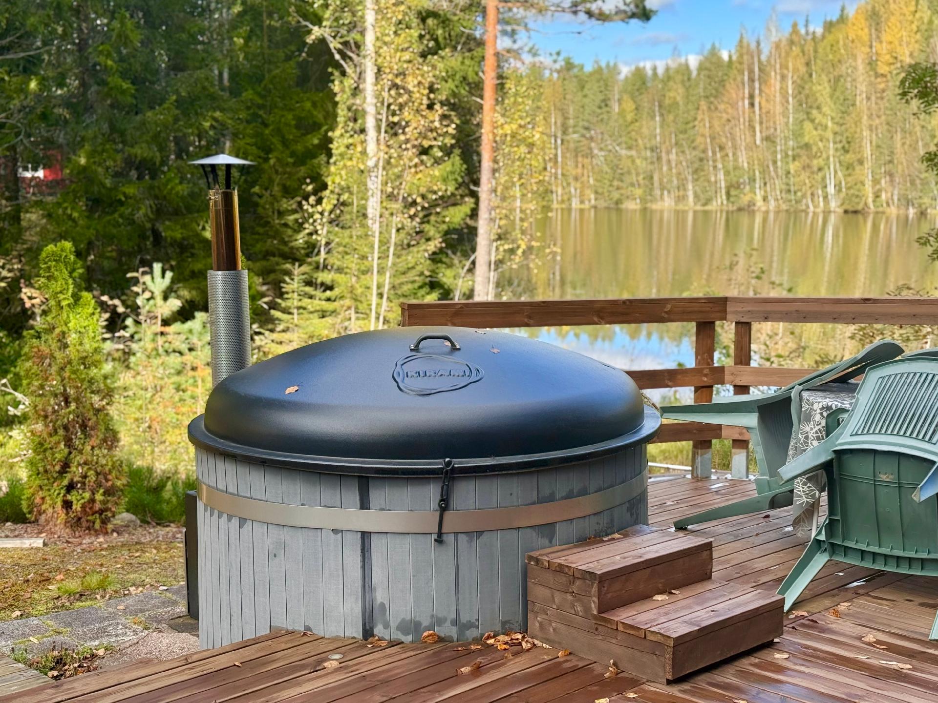 saunan terassilla palju