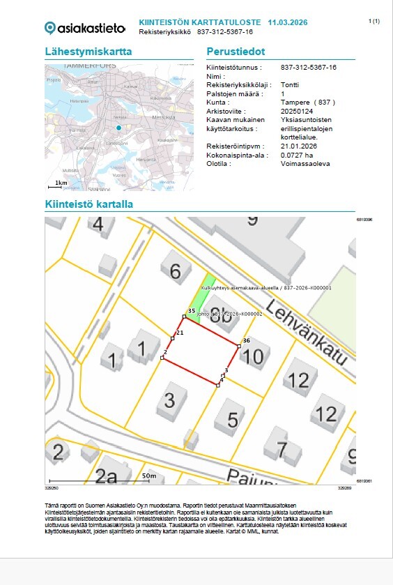 Lehvänkatu 8, Koivistonkylä, Tampere