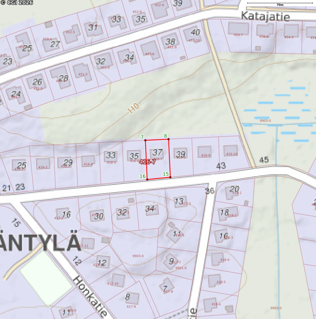 Kiinteistö kartalla