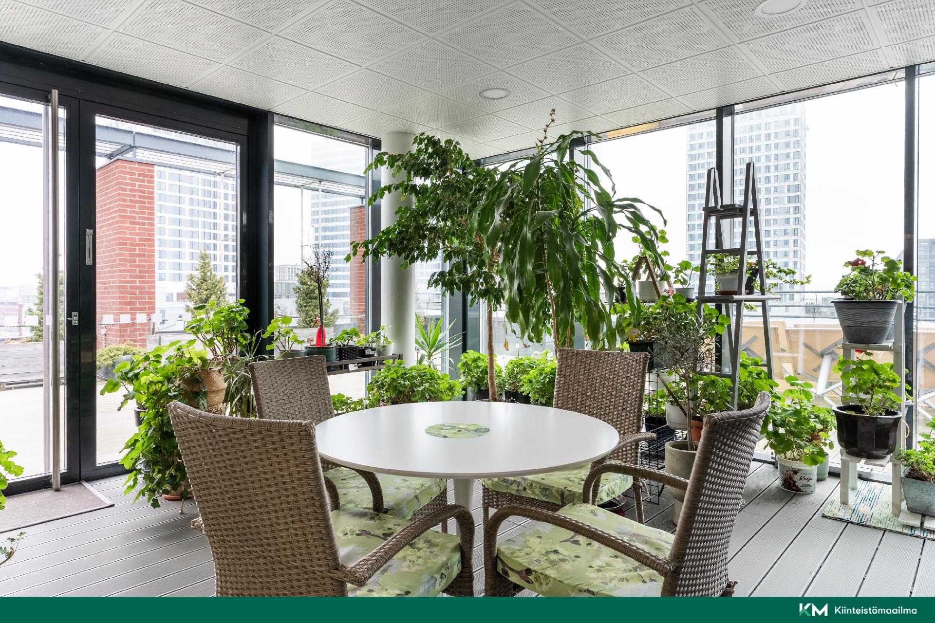 Kattoterassin viherhuone