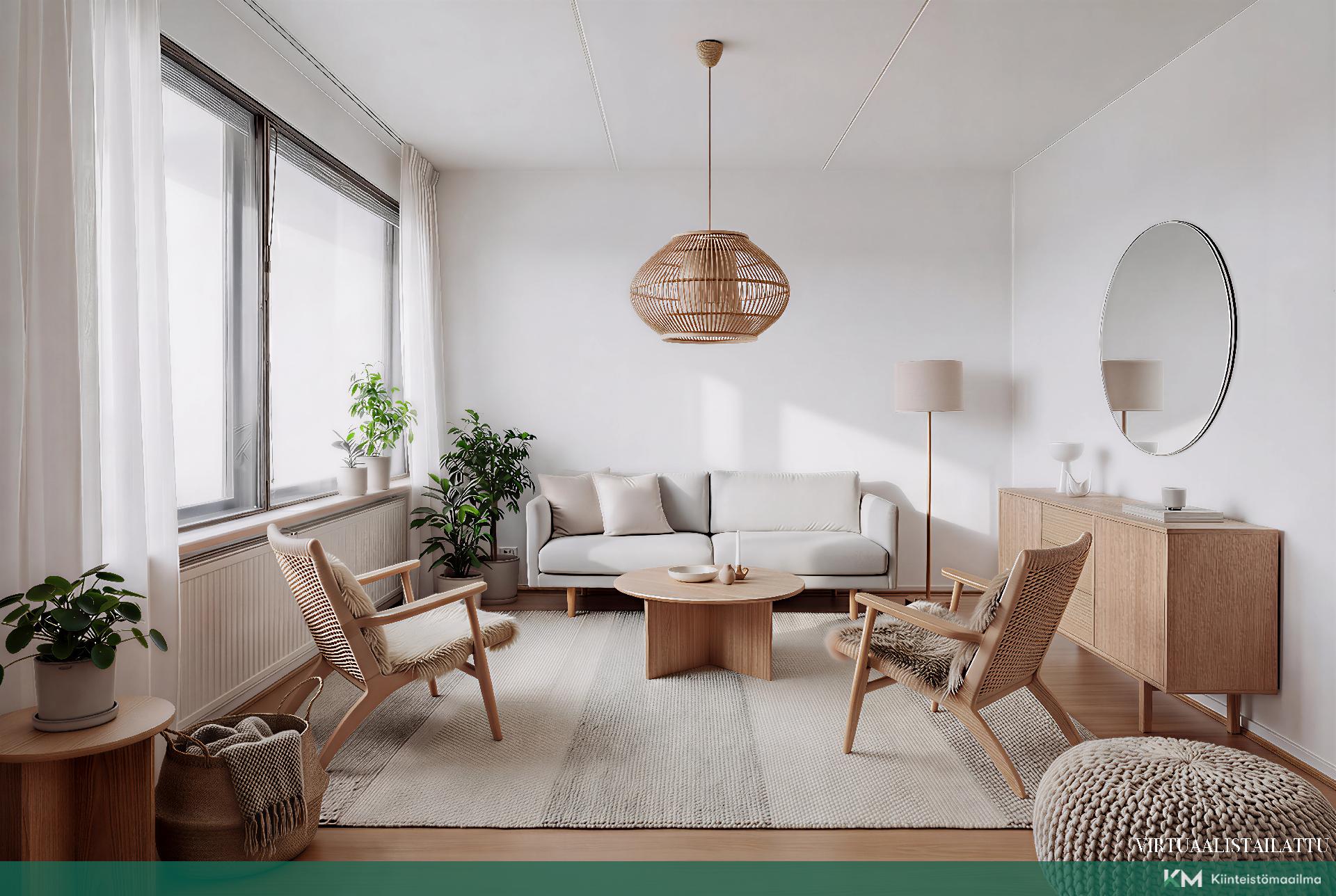 Digistailattu olohuone