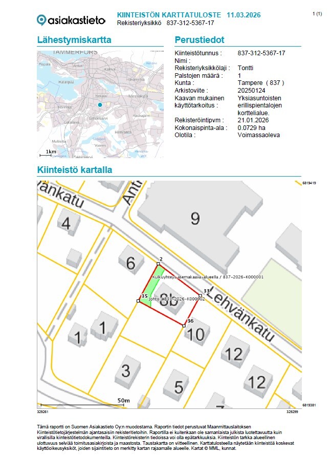 Lehvänkatu 8, Koivistonkylä, Tampere