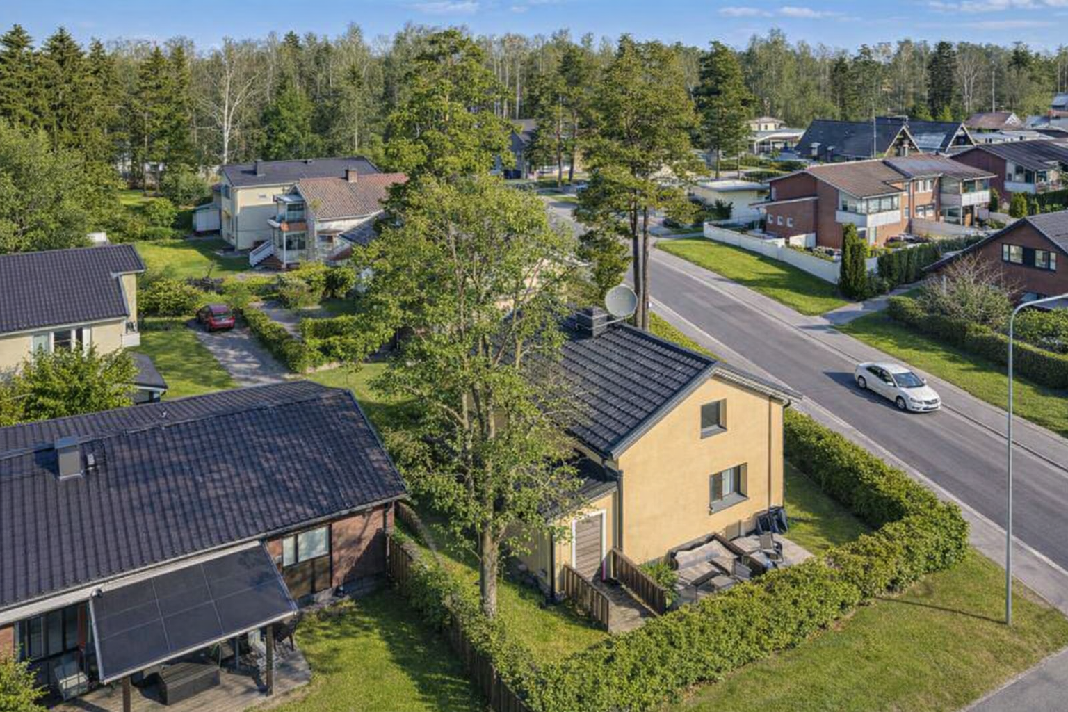 Havainnekuva pihasta kesällä