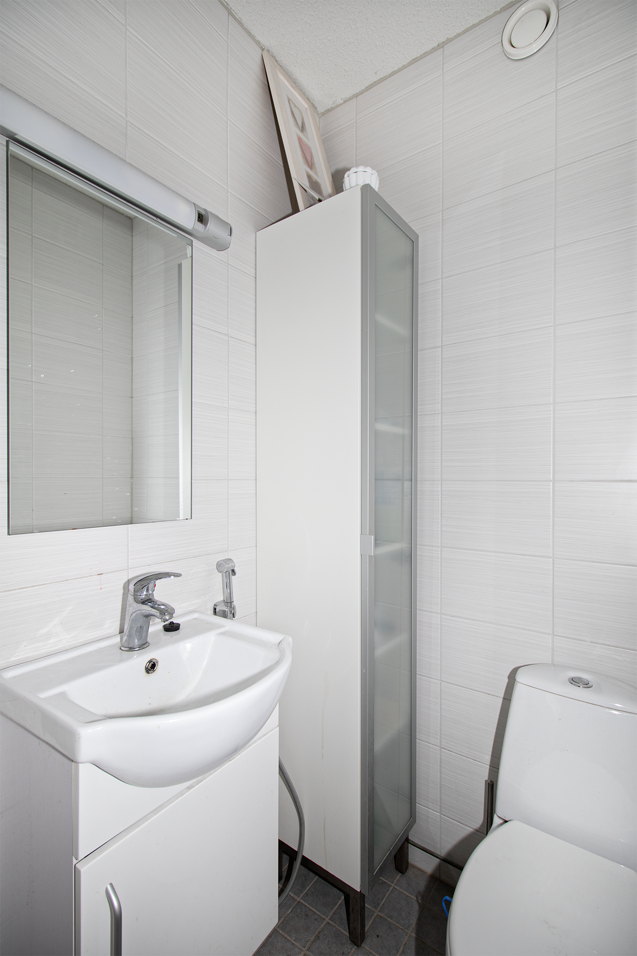 Alakerran erillinen wc.