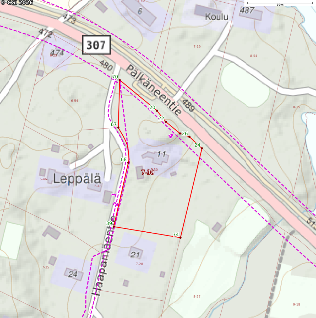 Kiinteistö kartalla