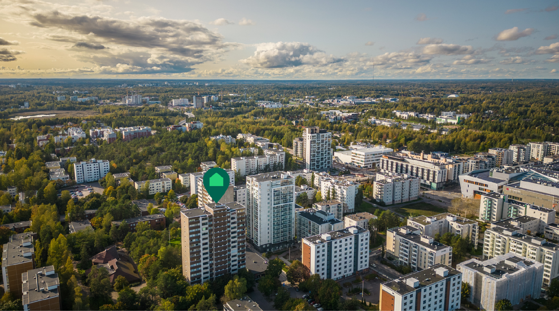 Ilmakuvaa ympäristöstä.