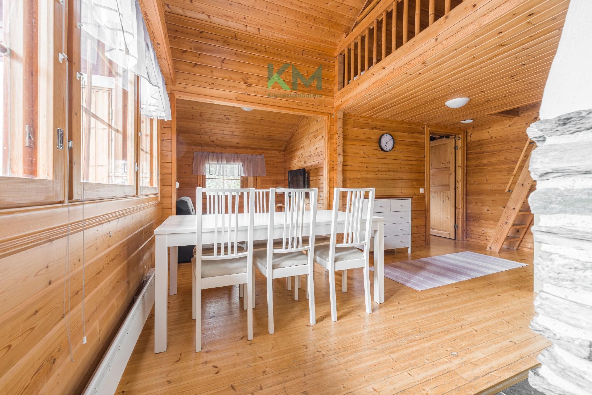 Tuvassa tilaa ruokailulle ja yhdessäololle