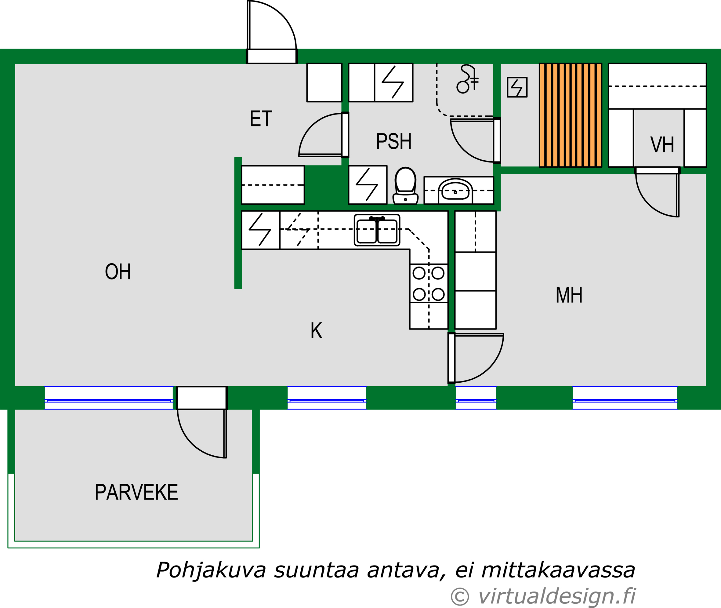 Asunnon pohjakuva