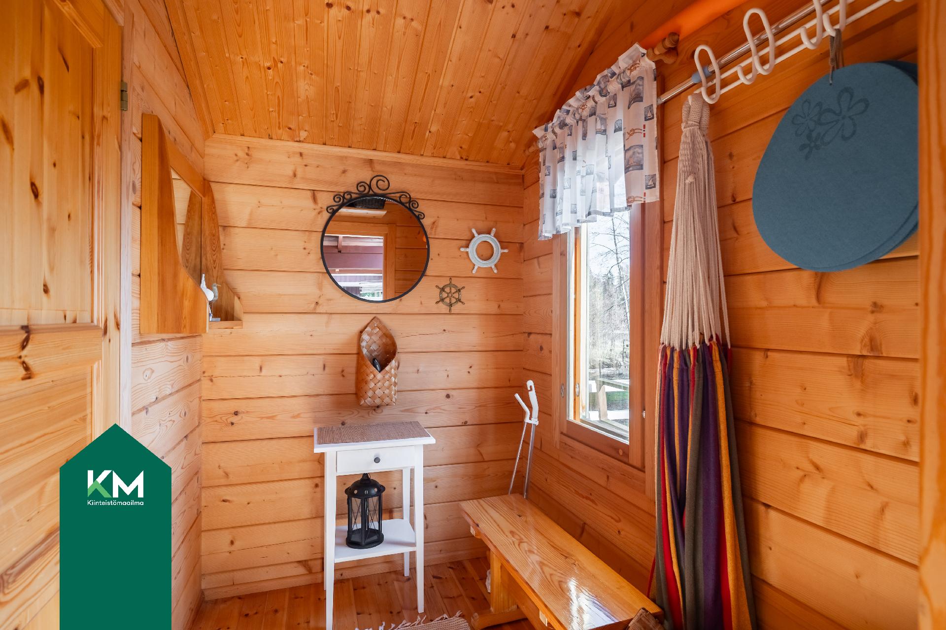 Saunamökin pukuhuone