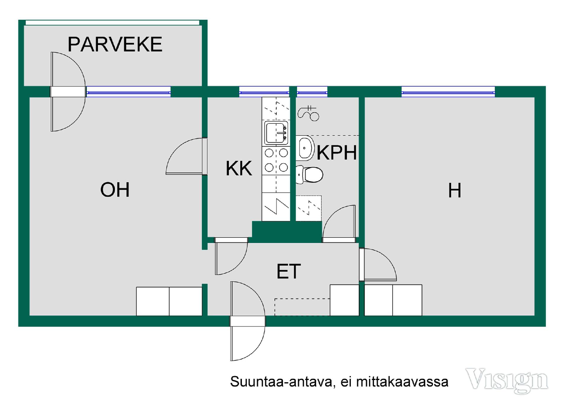Asunnon pohjakuva