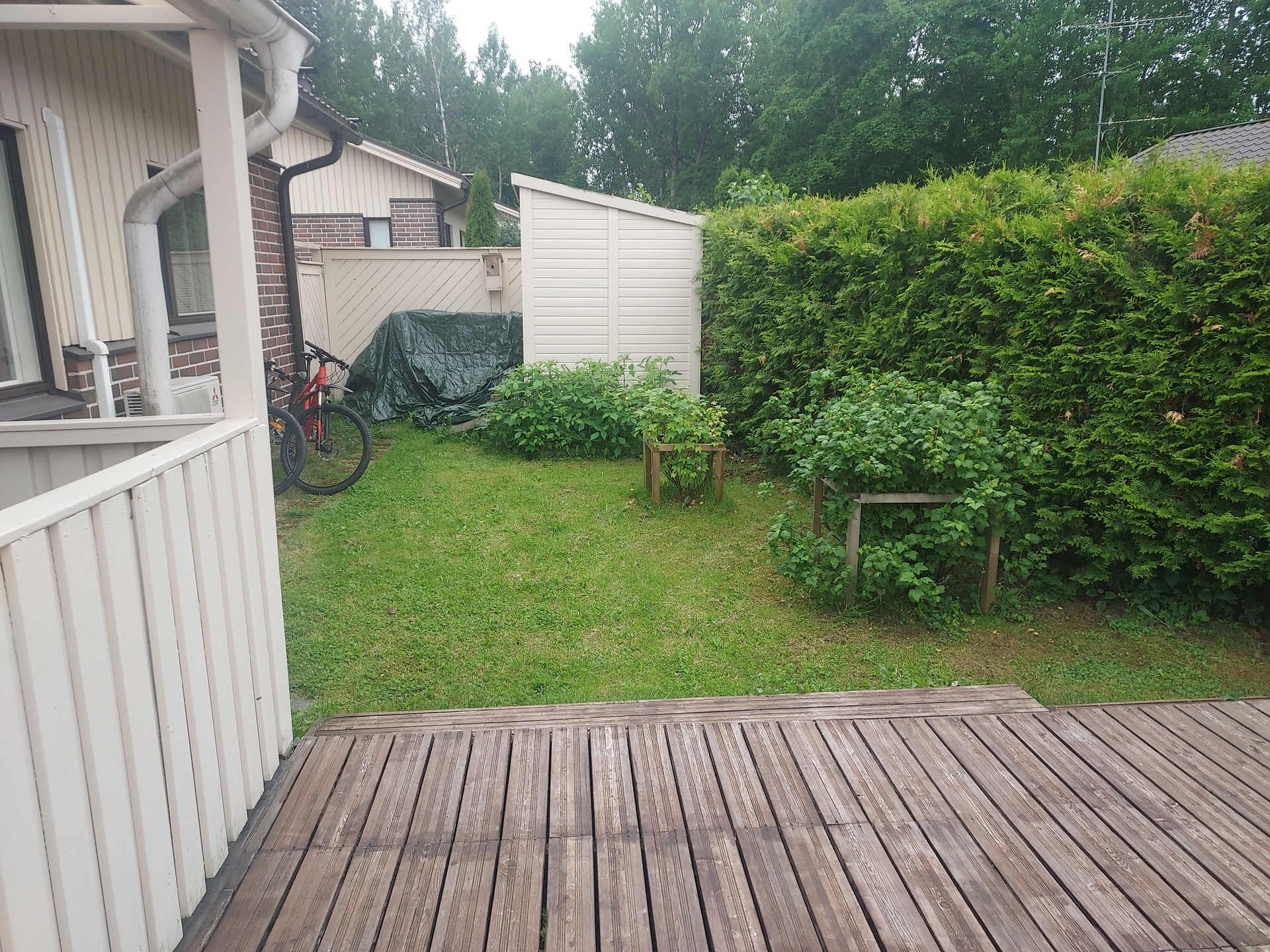 aidattu suojaisa piha