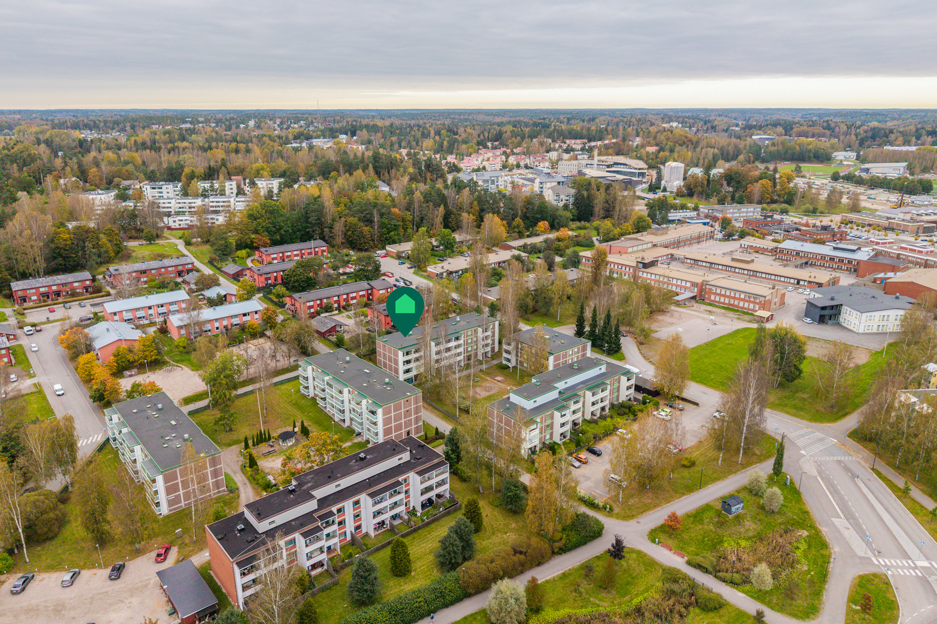 Kaikki Kirkkonummen palvelut ovat lyhyen kävelymatkan päässä