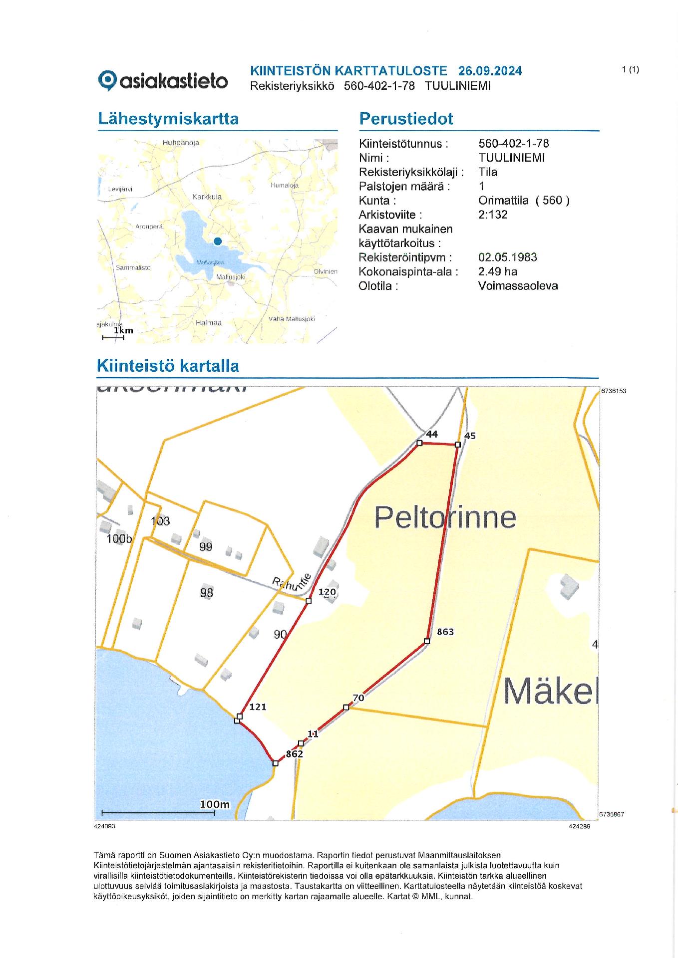 Rahuntie 84, Karkkula, Orimattila