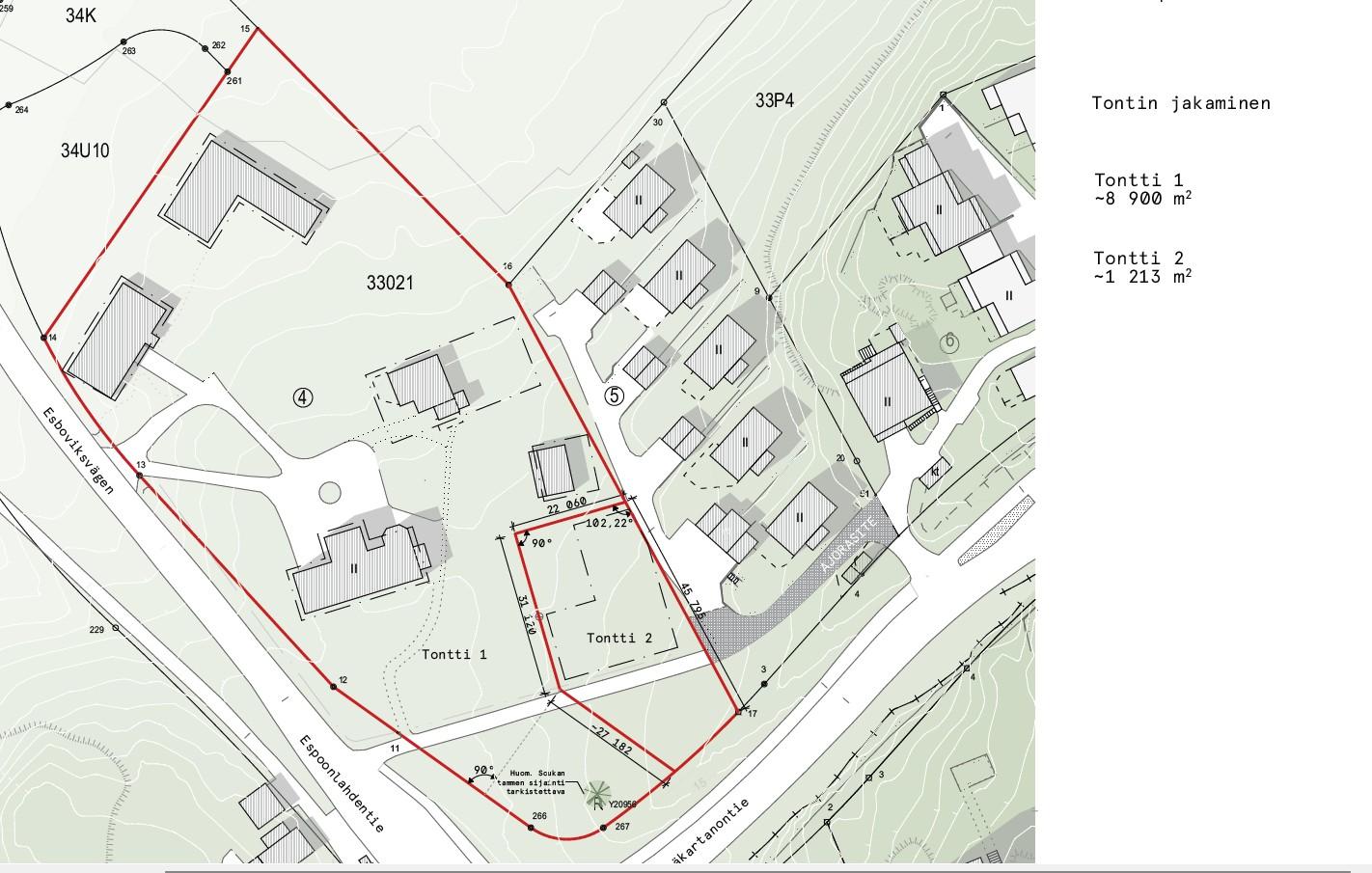 Lohkottava määräala on tuleva tontti 2