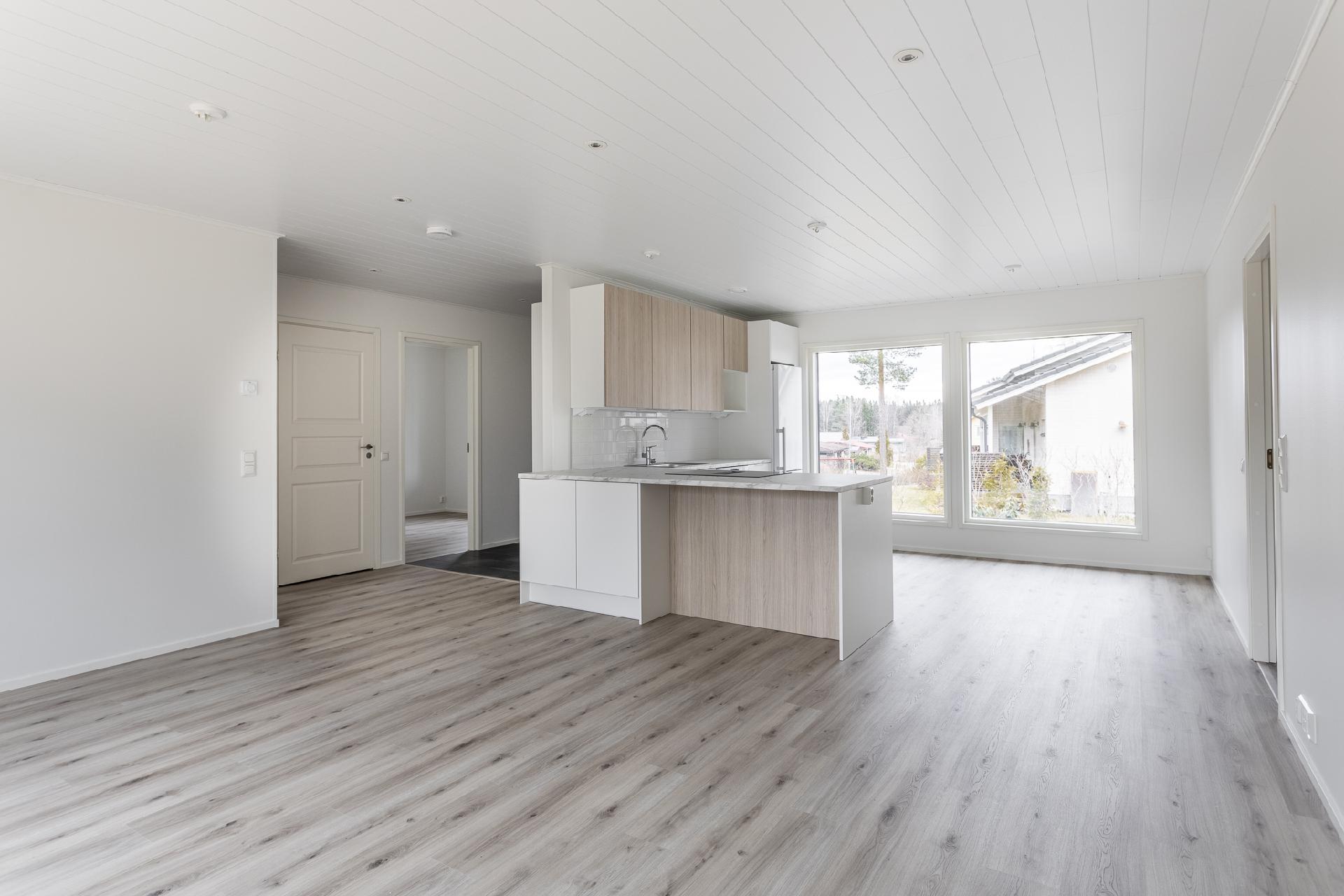 Olohuoneesta keittiöönpäin