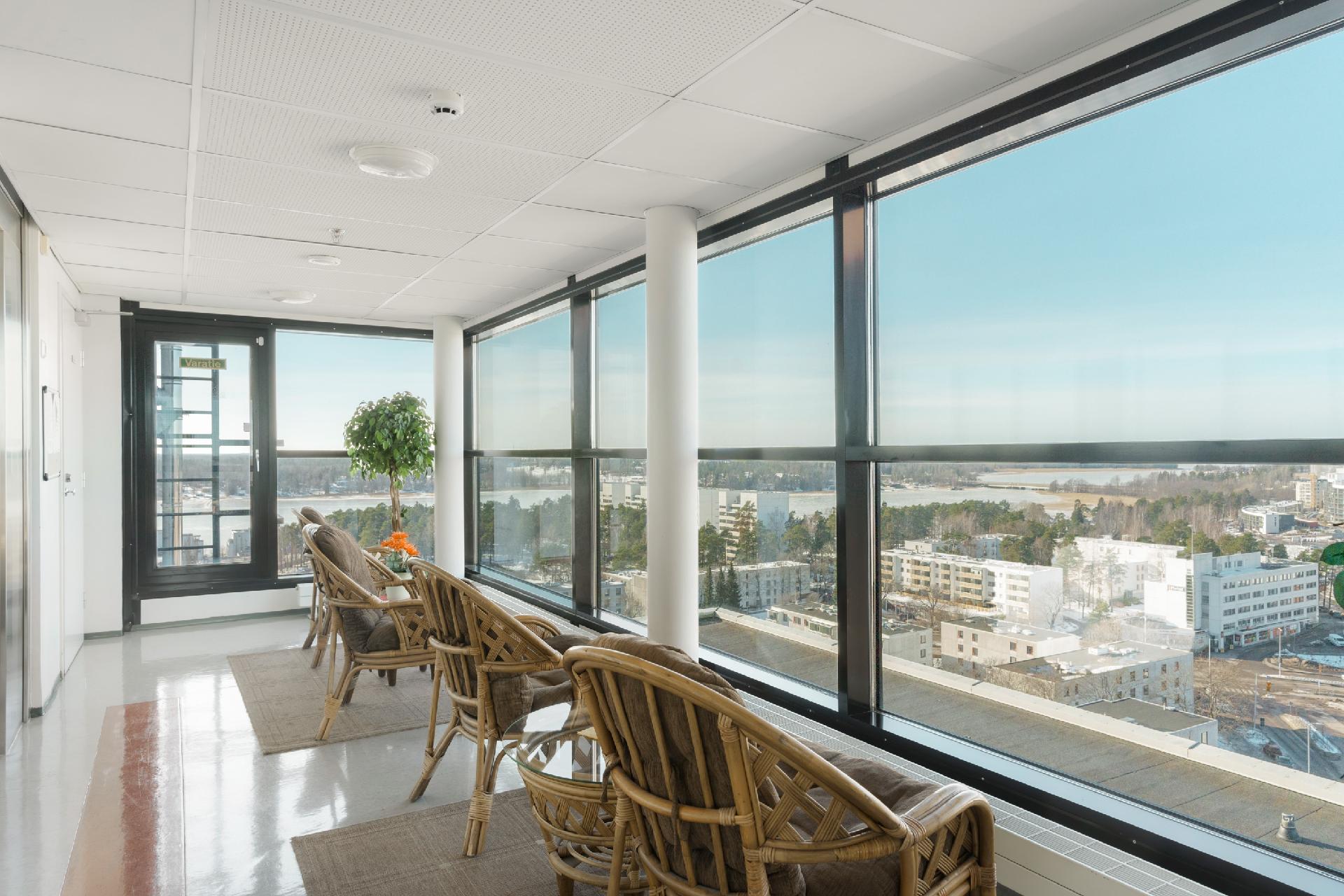 Yläkerran saunaosastolta