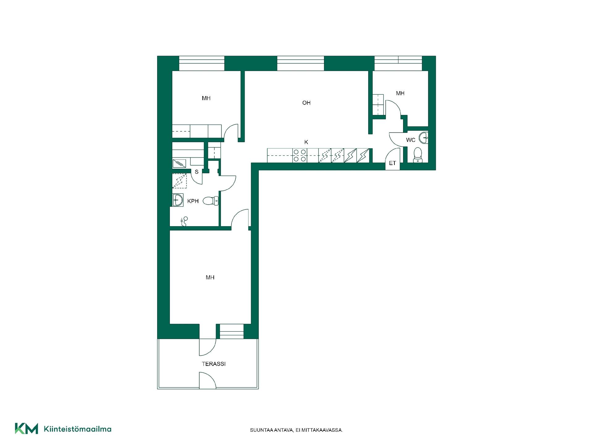 Asunto oli aiemmin tällaisella pohjaratkaisulla! 