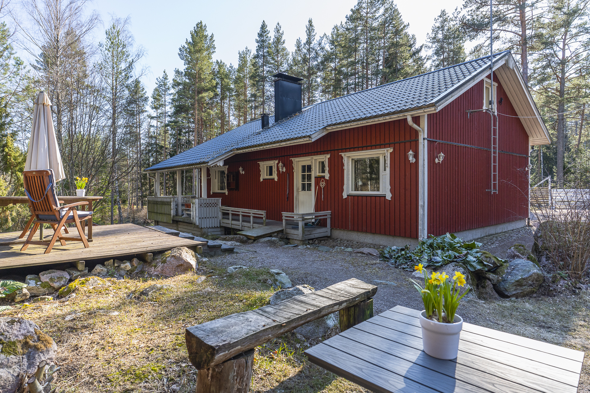 Päätalon takapiha