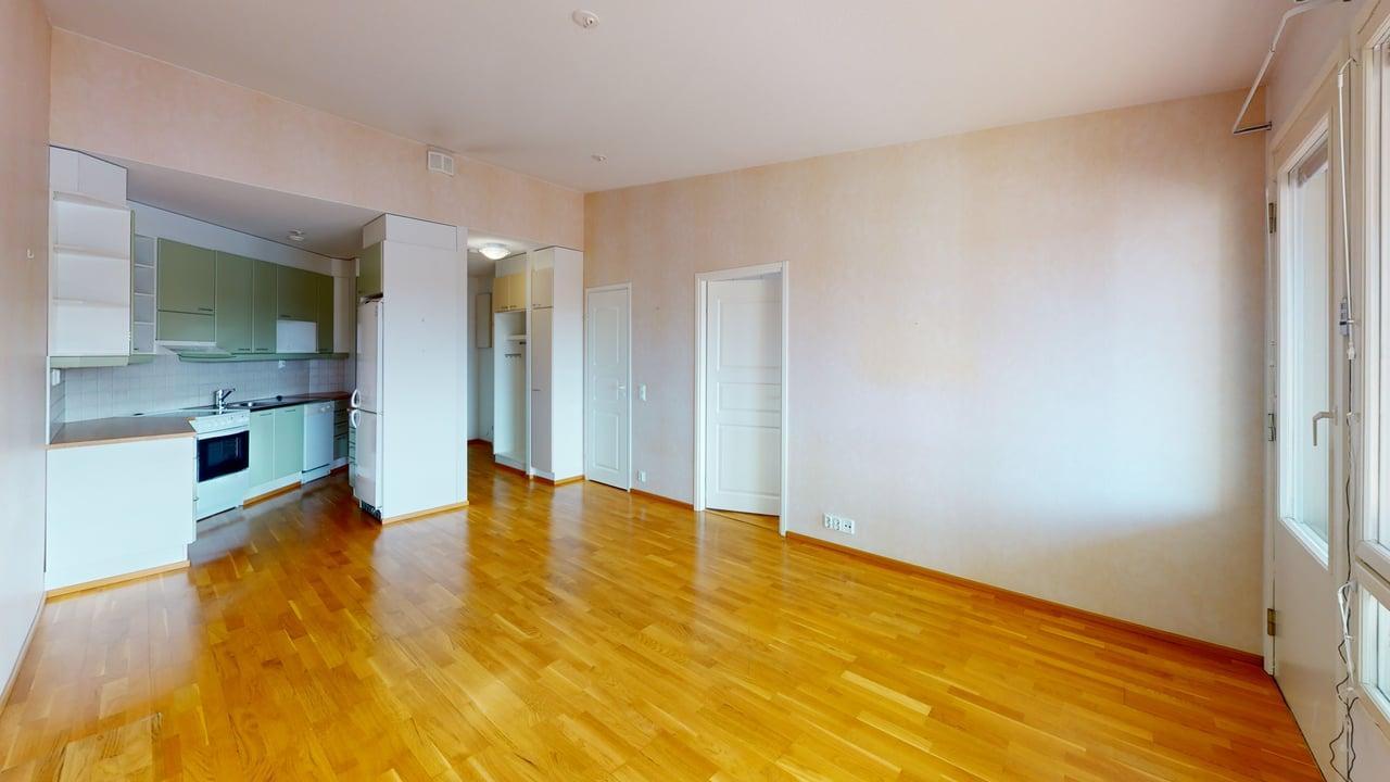 Keittokomero olohuoneen yhteydessä