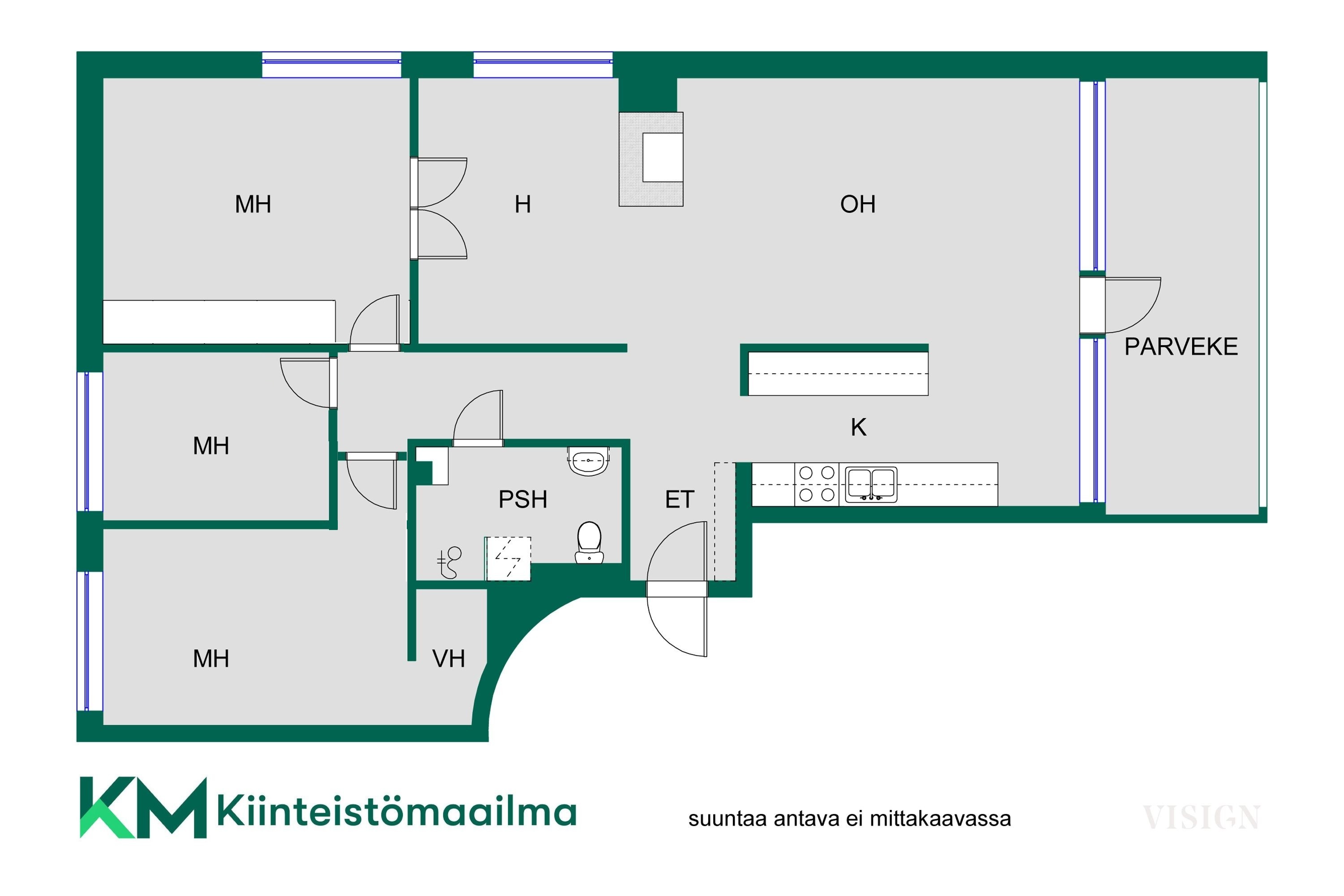 Asunnon pohjakuva