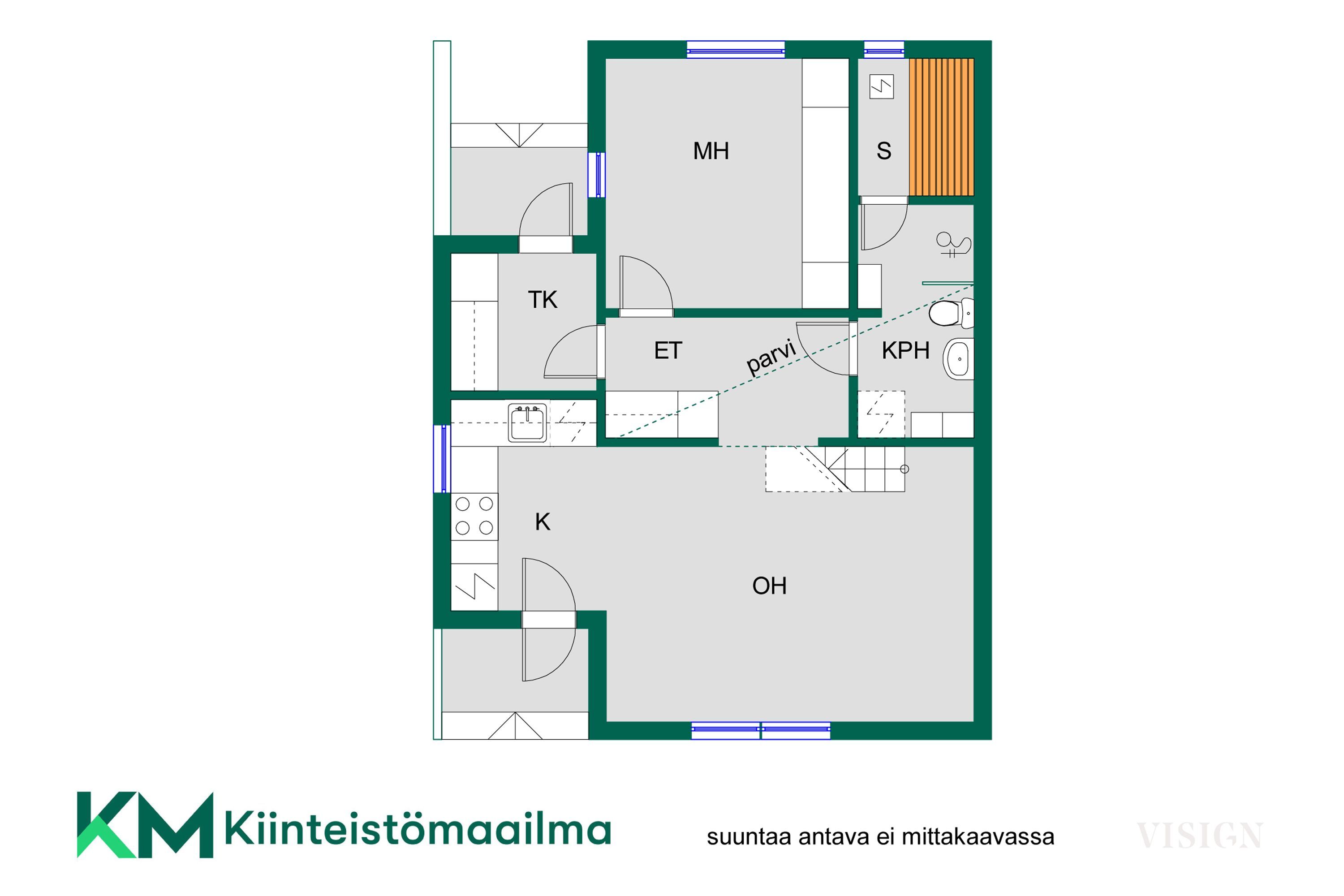 Asunnon pohjakuva