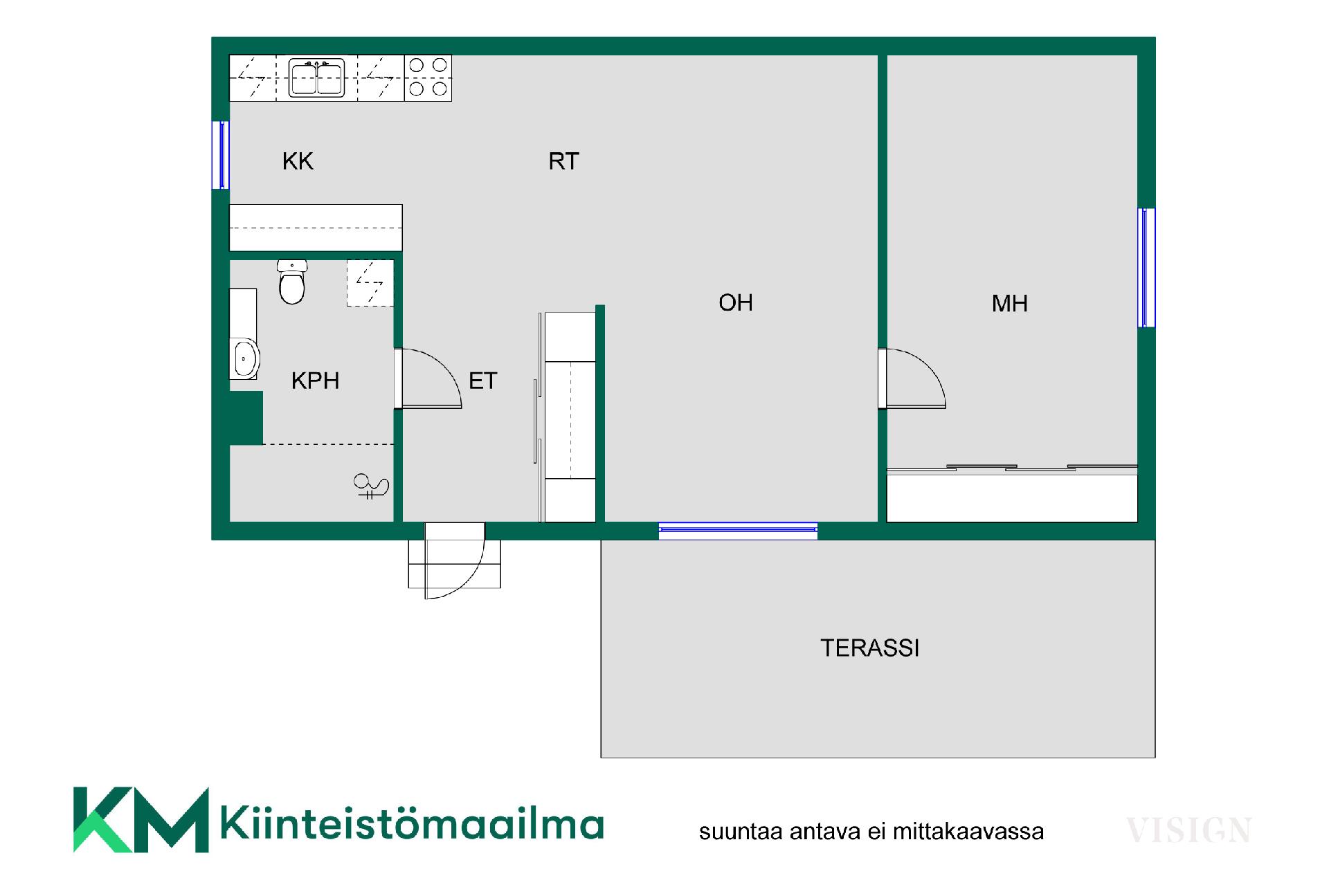 Asunnon pohjakuva