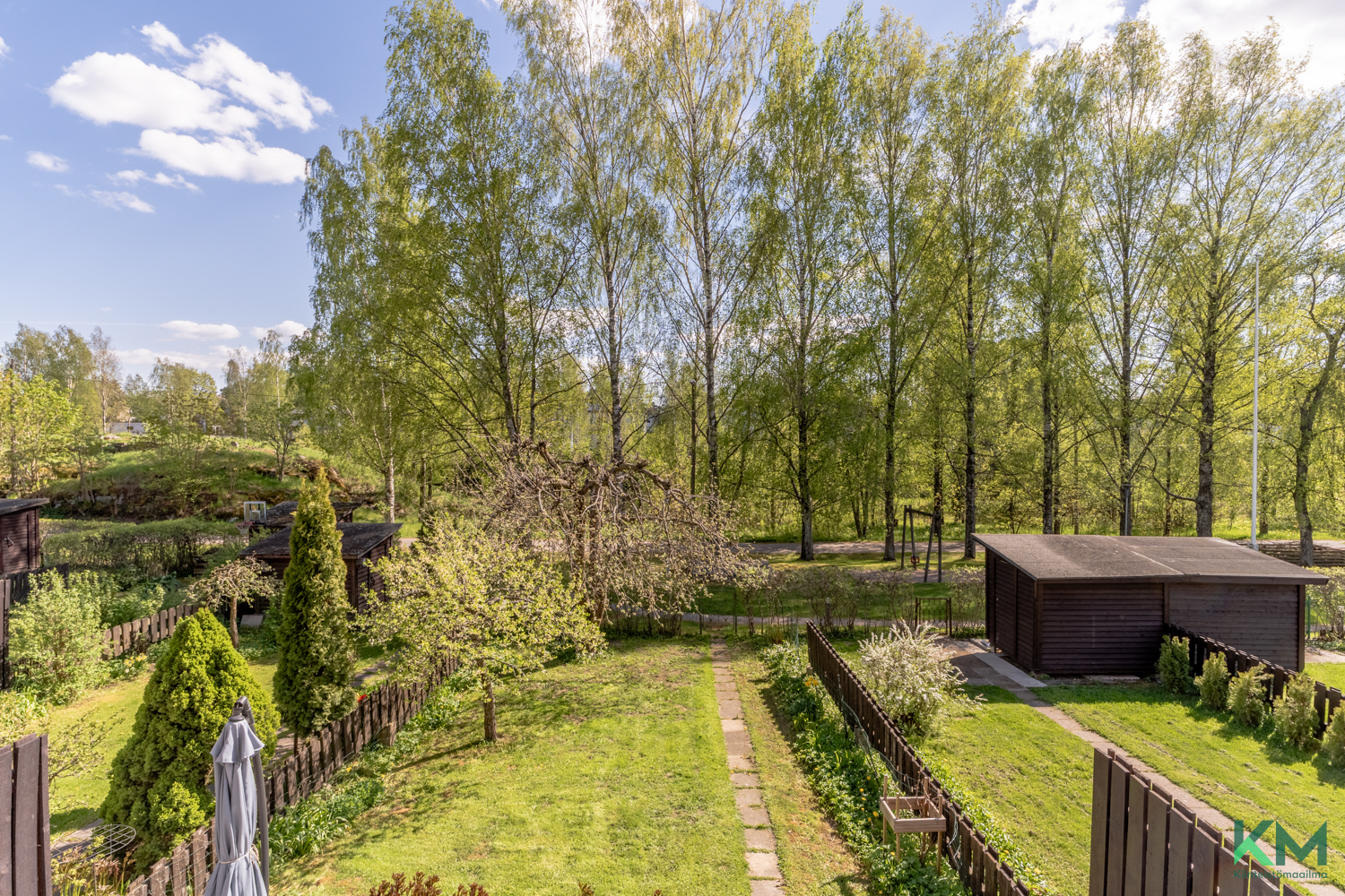 Näkymä omalle terassipihalla