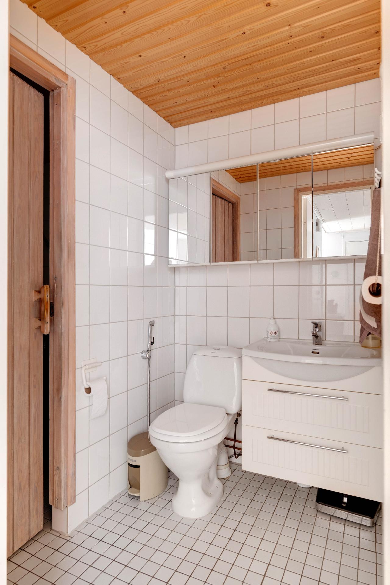 Erillinen wc, josta myös käynti kylpyhuoneeseen