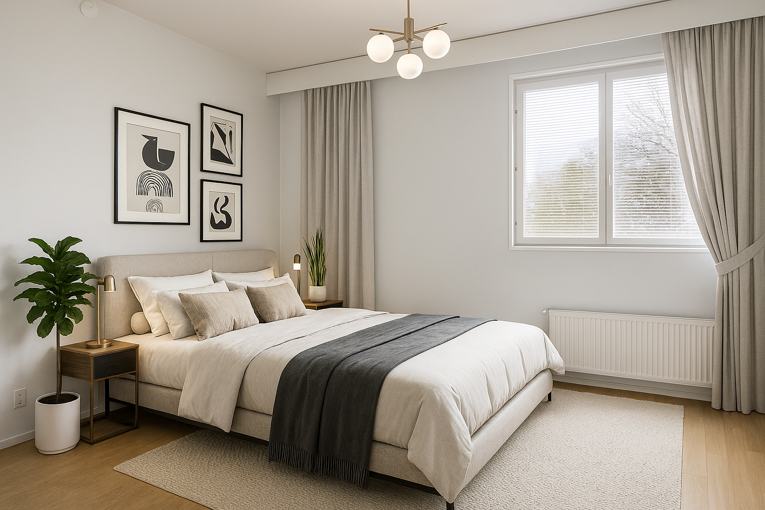 Päämakuuhuone digistailattu