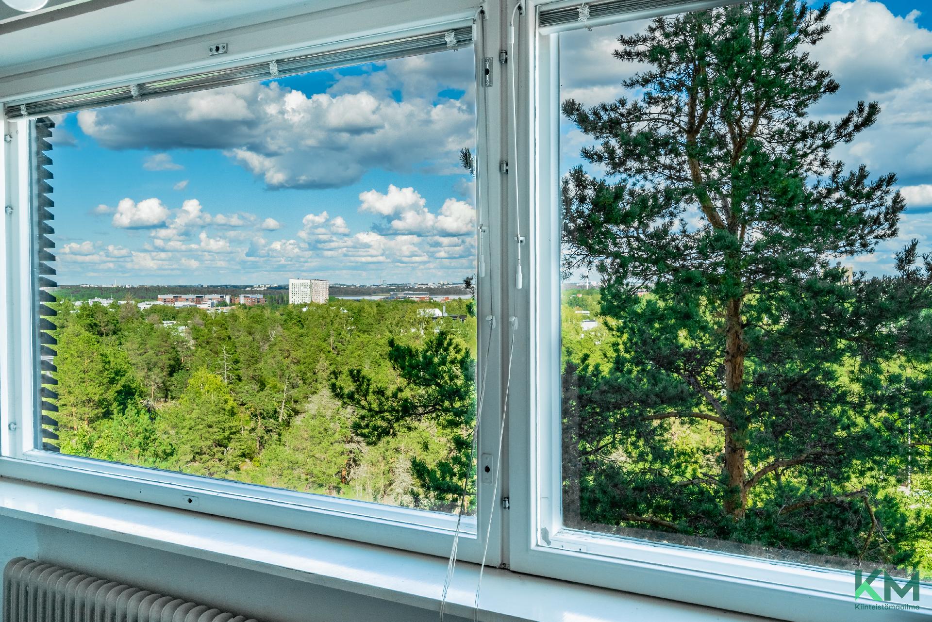 ikkunoiden maisema, kuin taulu