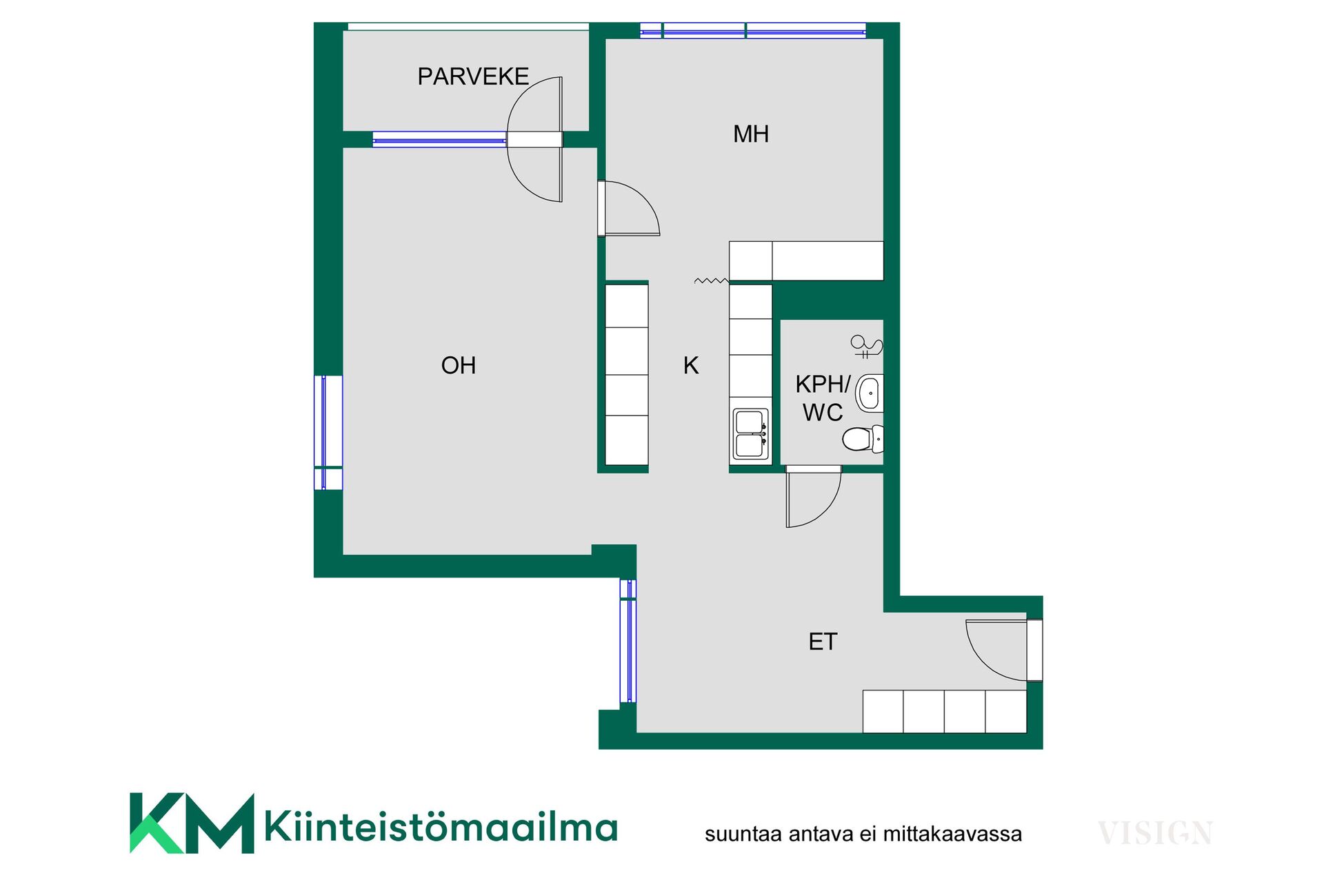 Asunnon pohjakuva