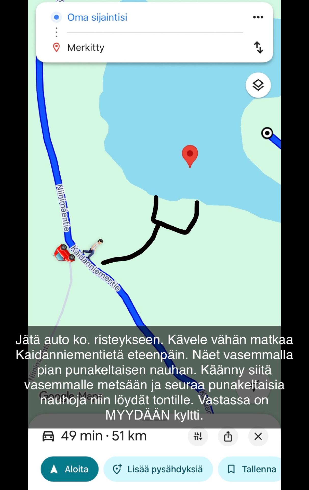 Kaidanniementie - rakennustontti, Mäntyharju