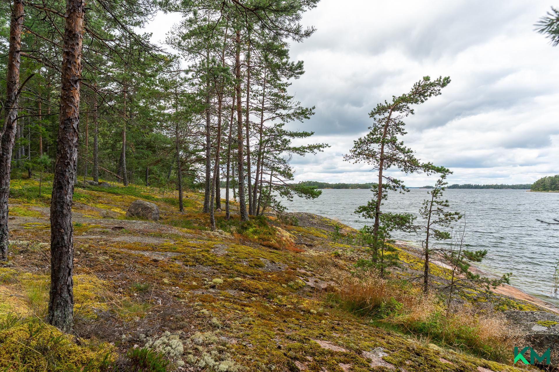 Komeat näkymät länteen merelle