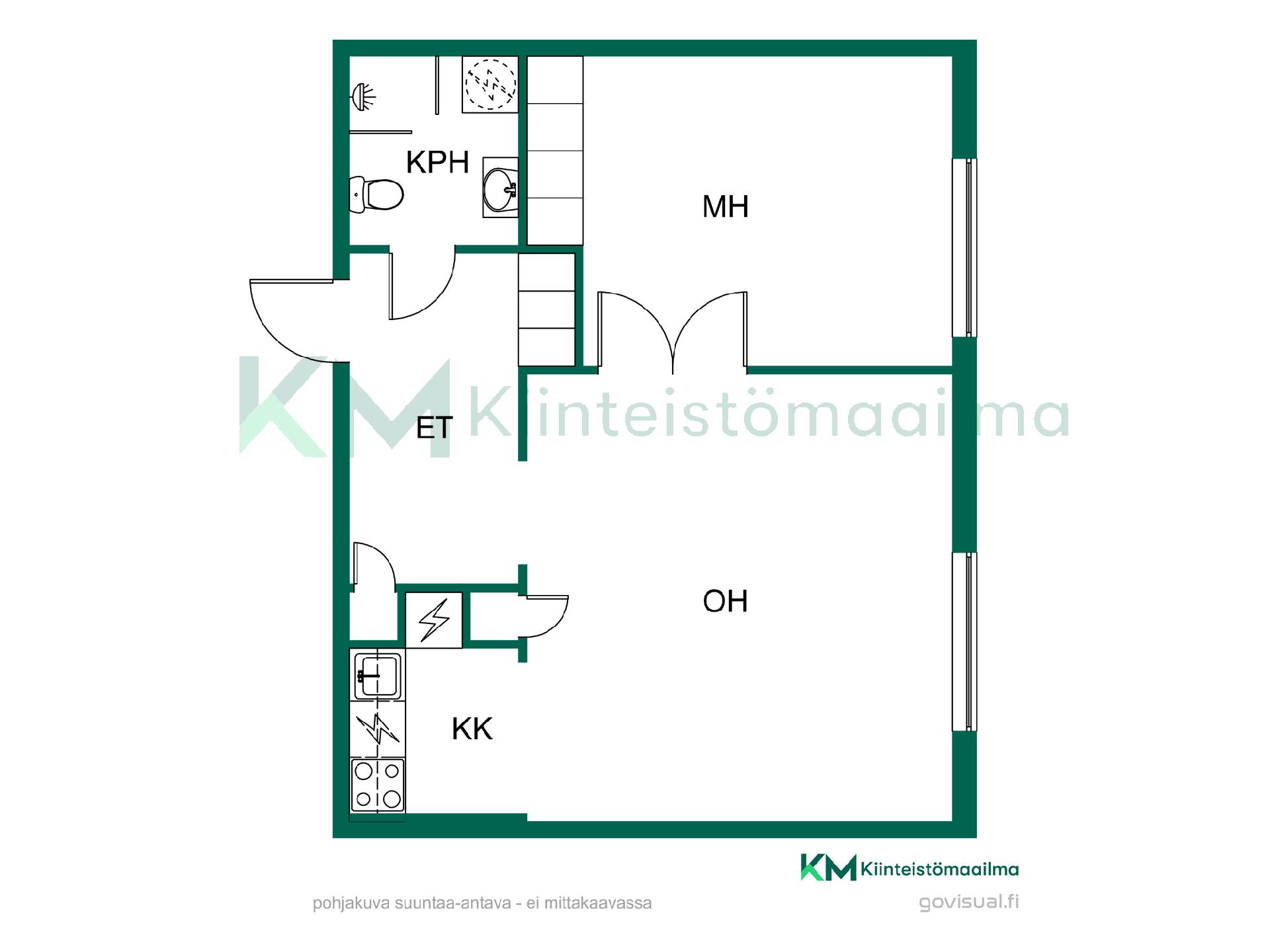 Pohjaratkaisu on erinomainen - Planlösningen är utmärkt