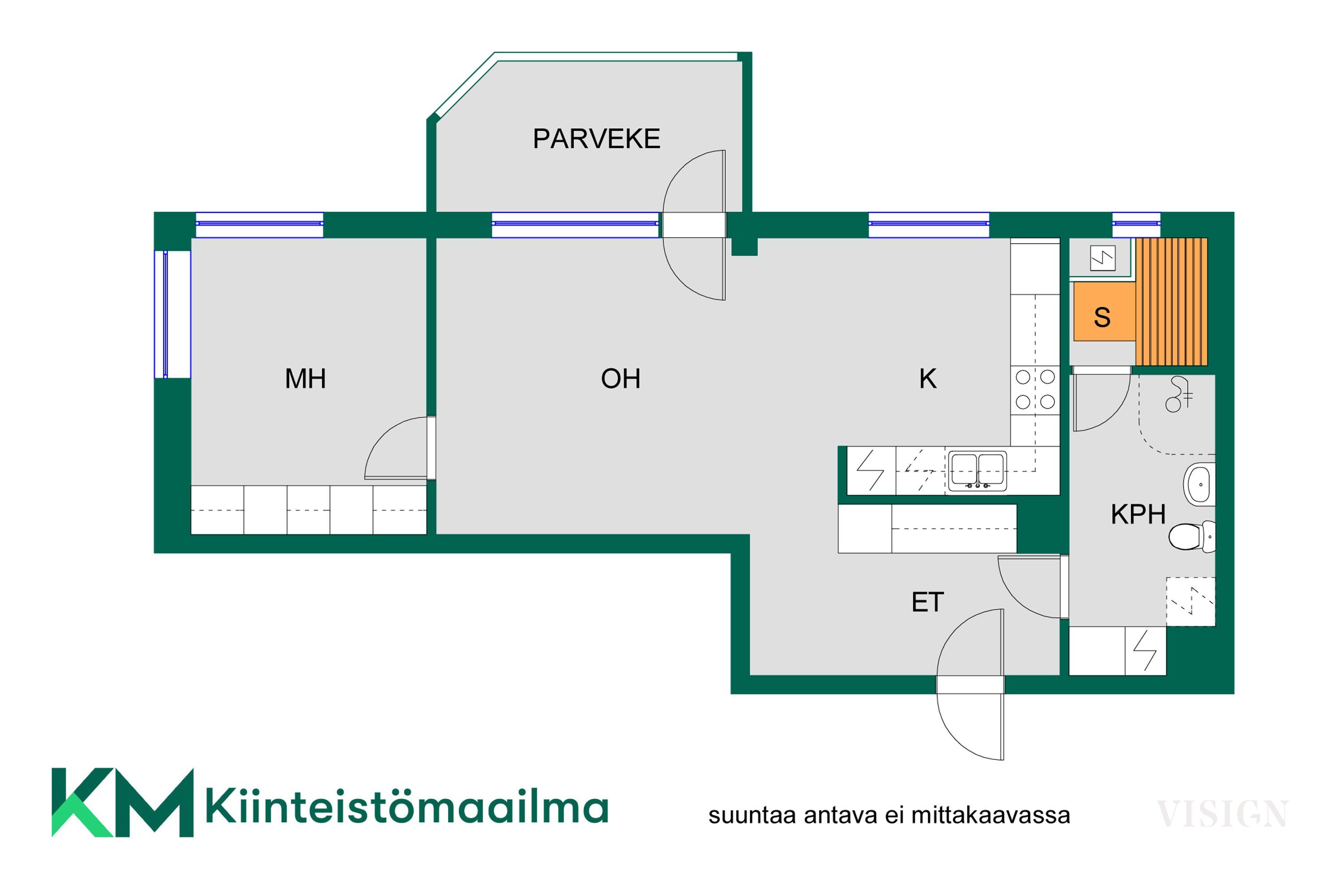 Asunnon pohjakuva