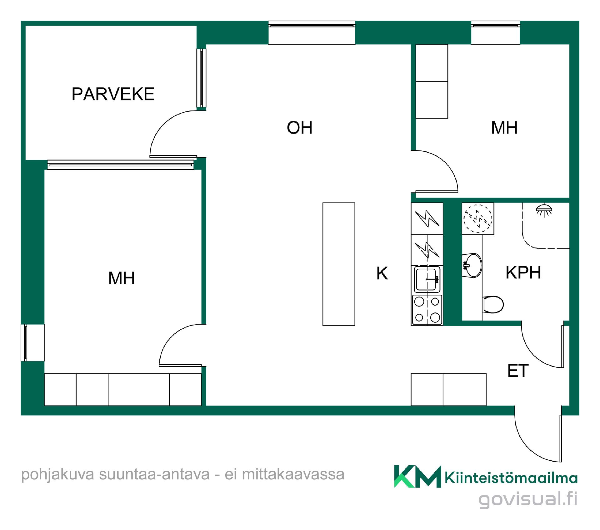 Asunnon pohjakuva