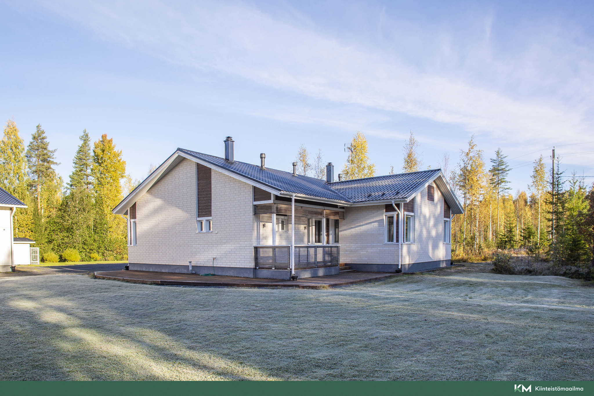 Koti takapihan puolelta