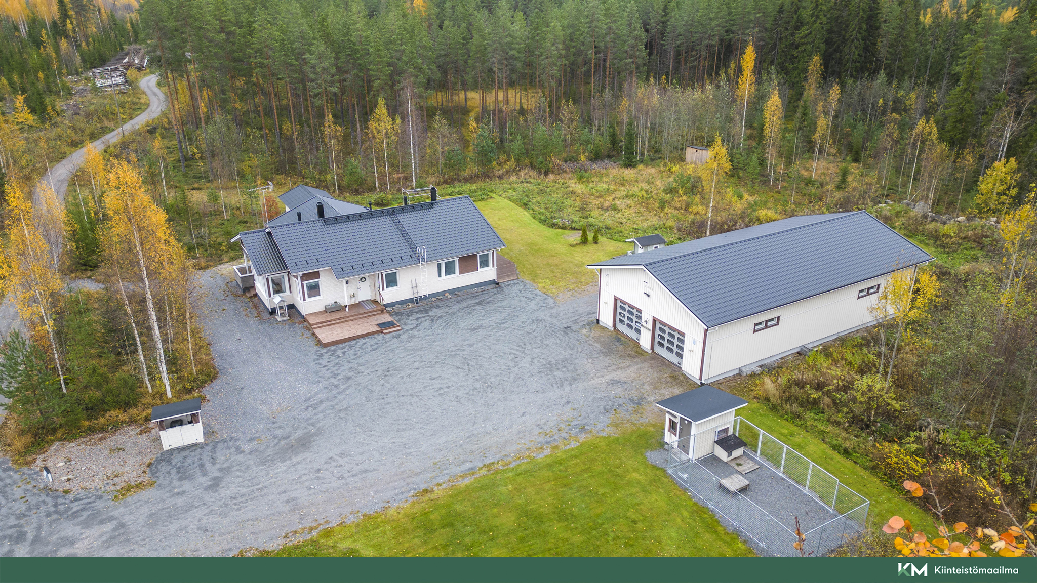 Pihapiirissä myös koiralle tilava tarha