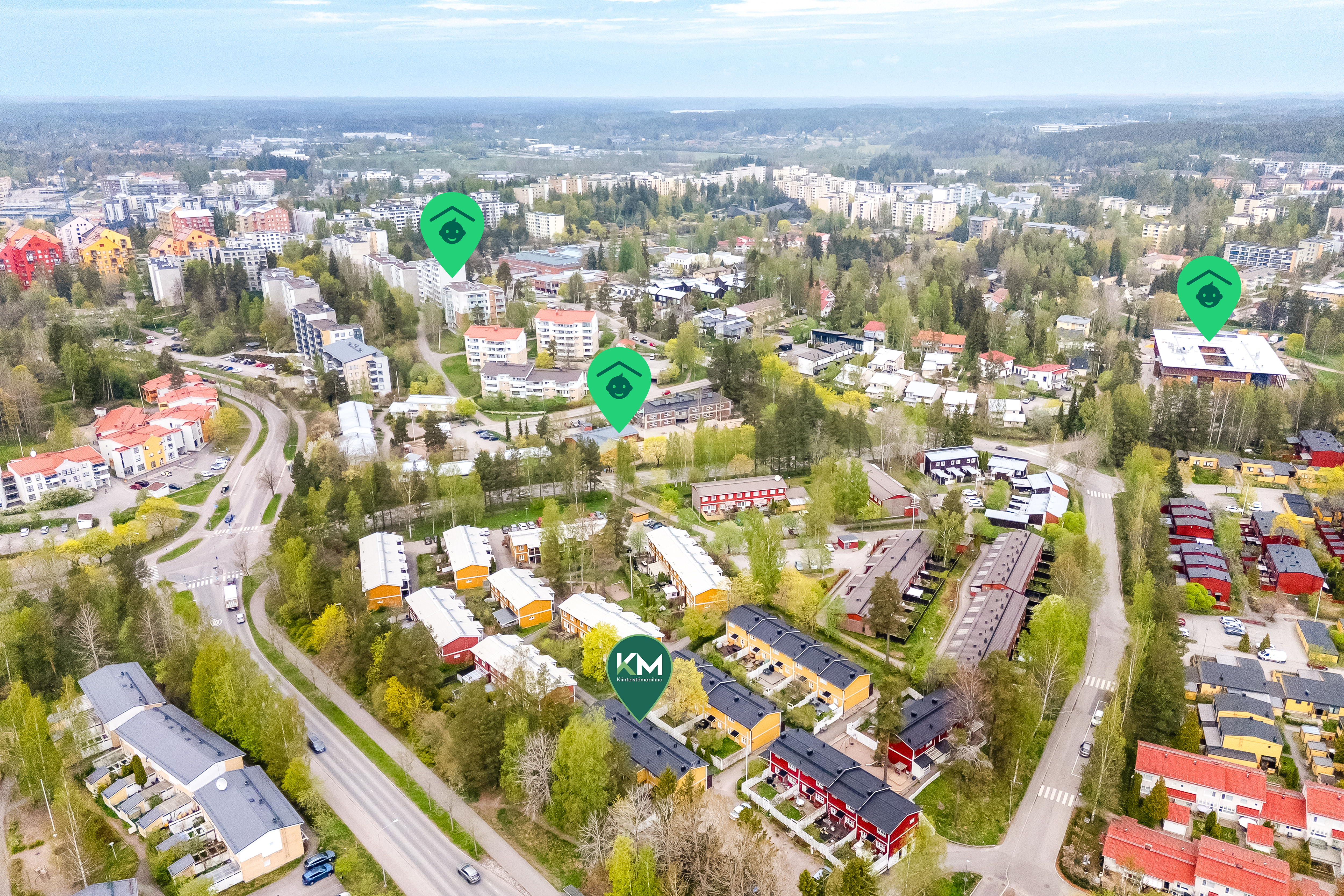 Useita päiväkoteja lähellä