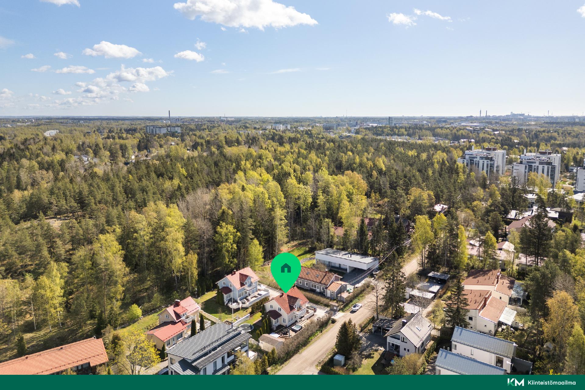 Mainiot ulkoilumaastot lähes kotiovelta
