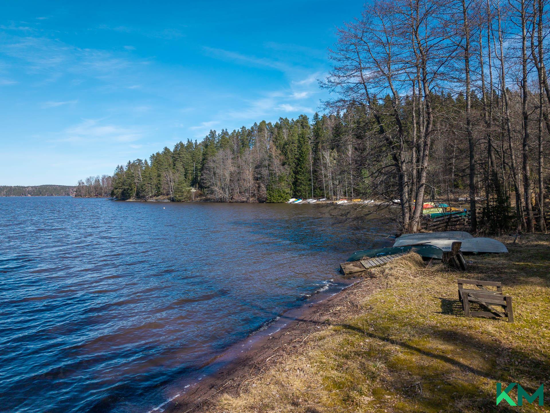 Uimapaikka, venevalkama ja vesioikeus Hidenveden rantaa n. 600m