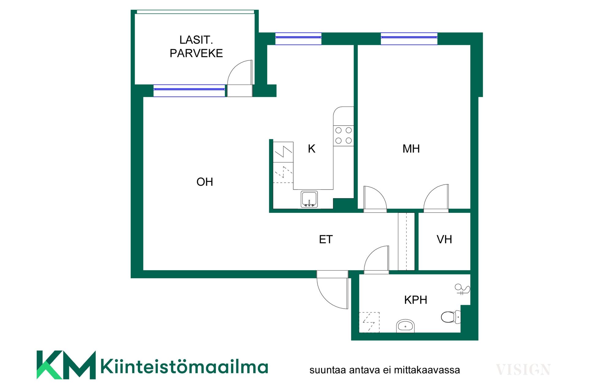 Asunnon pohjakuva