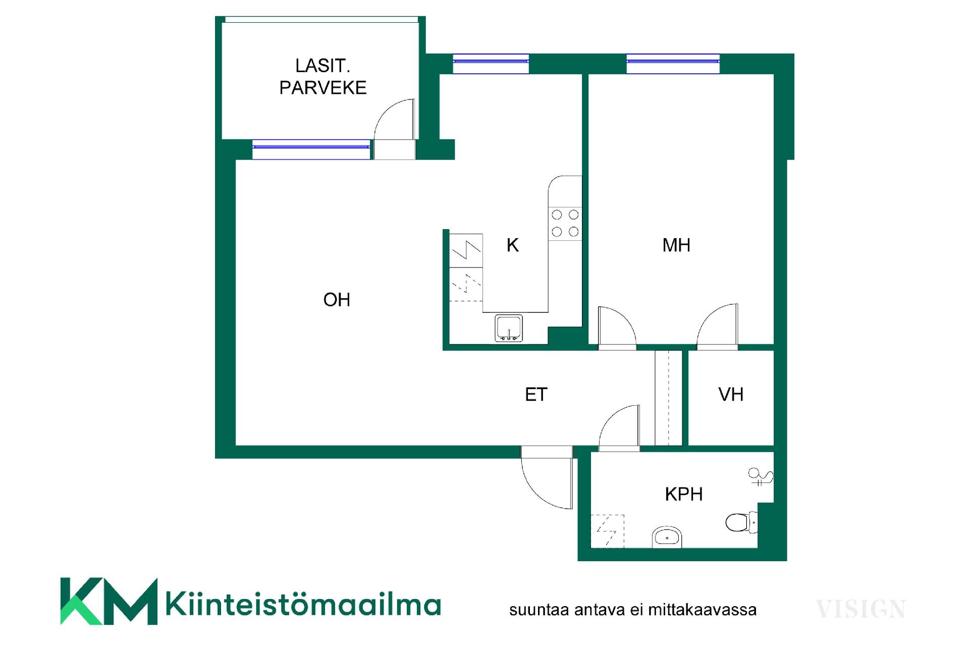 Asunnon pohjakuva